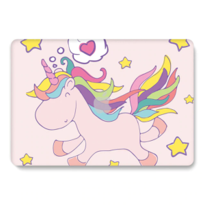 Coque de protection pour MacBook - Licorne rose